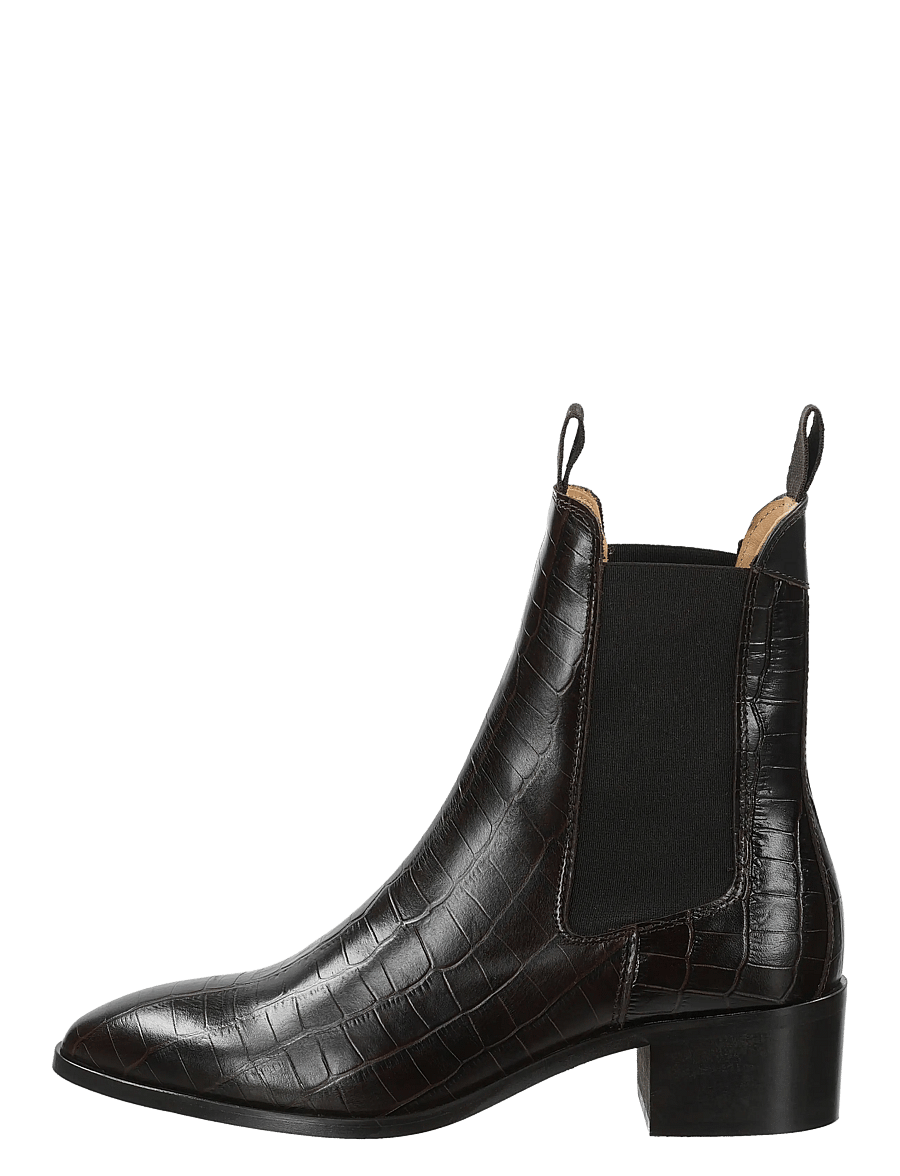 GANT St Broomly Brown Croc-Effect Leather Chelsea Boots