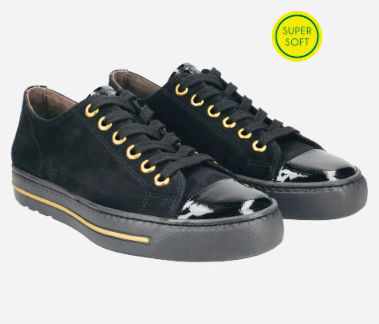 Paul green black suede sneaker - Melissakshoes