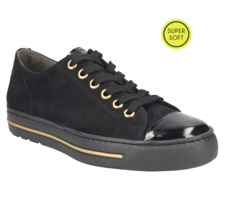 Paul green black suede sneaker - Melissakshoes