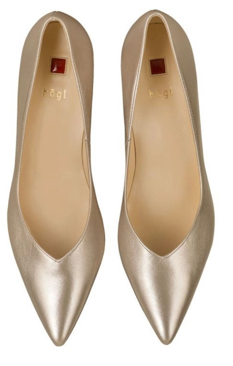 Hōgl bronze leather court shoes - Melissakshoes