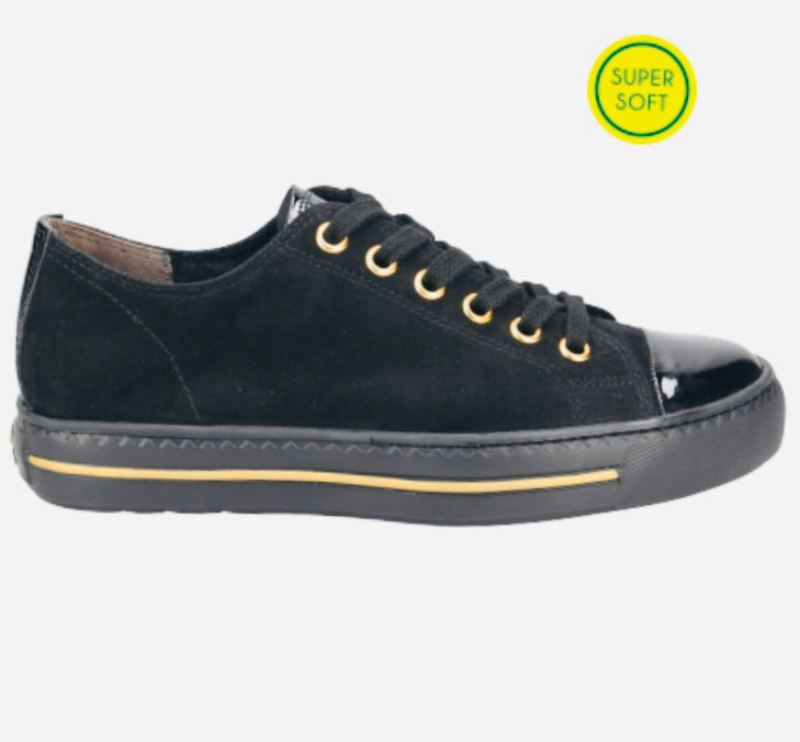 Paul green black suede sneaker - Melissakshoes