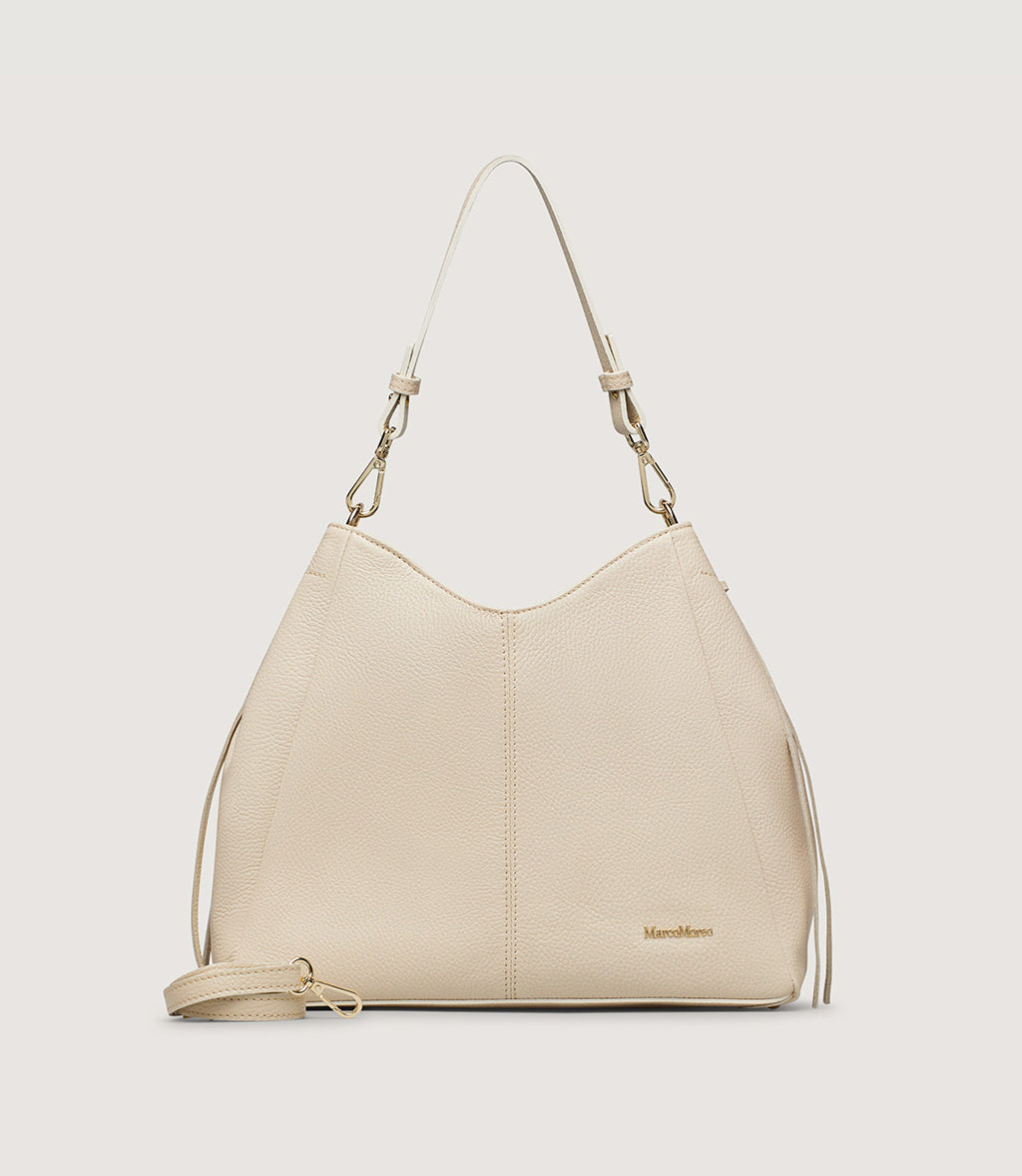 Marco Moreo cream leather bag - Melissakshoes