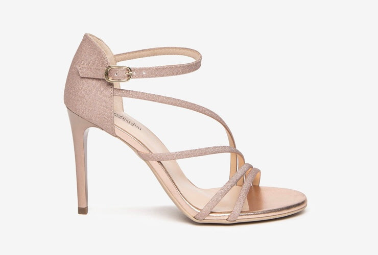 NeroGiardini rose gold sparkle sandal - Melissakshoes