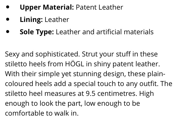 Hōgl black patent leather stilettos - Melissakshoes