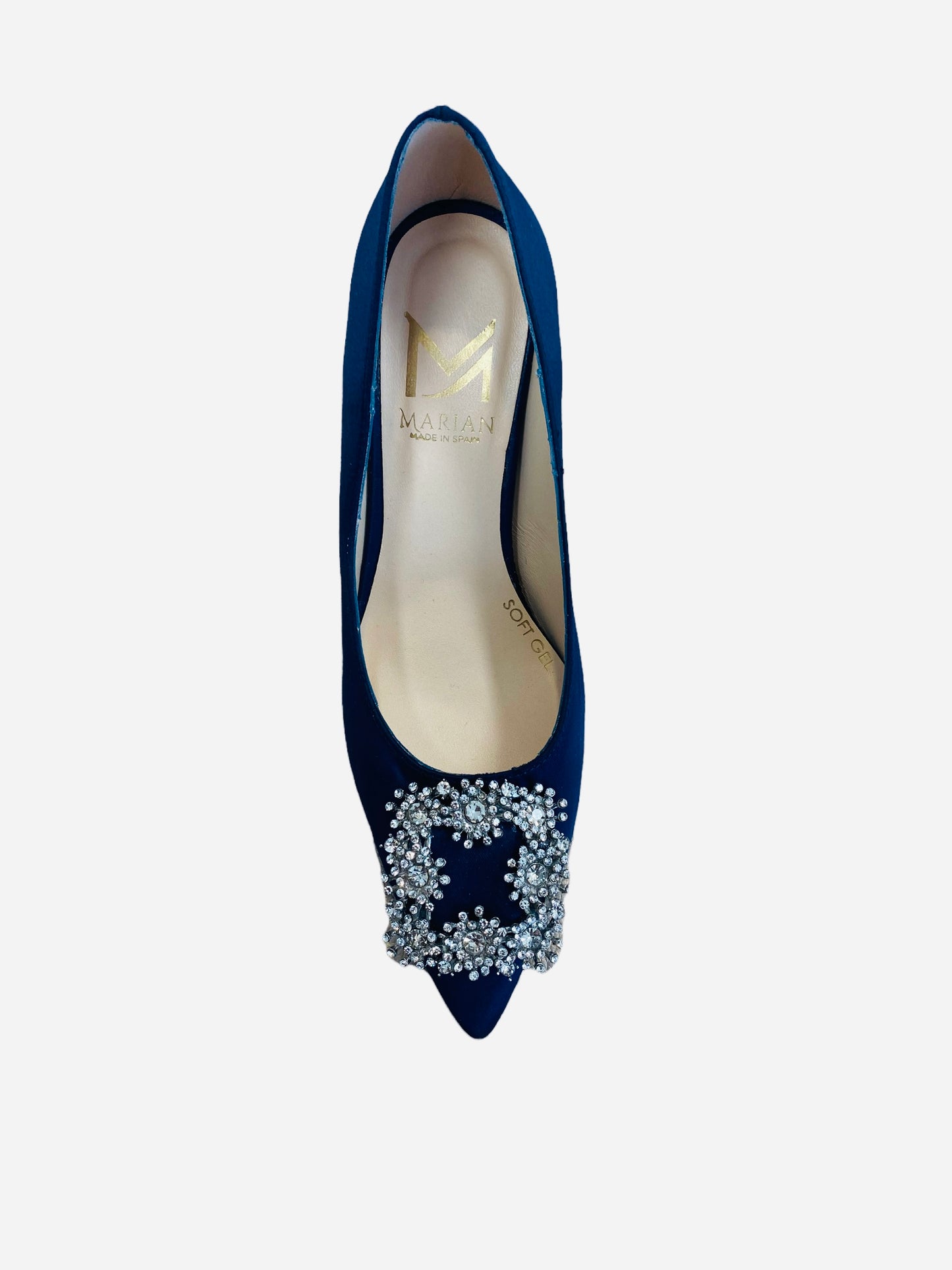 Marian satin court shoe with buckle detail - Melissakshoes