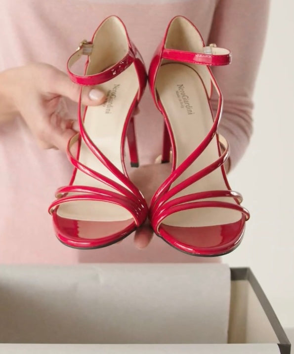 NeroGiardini red patent sandal - Melissakshoes