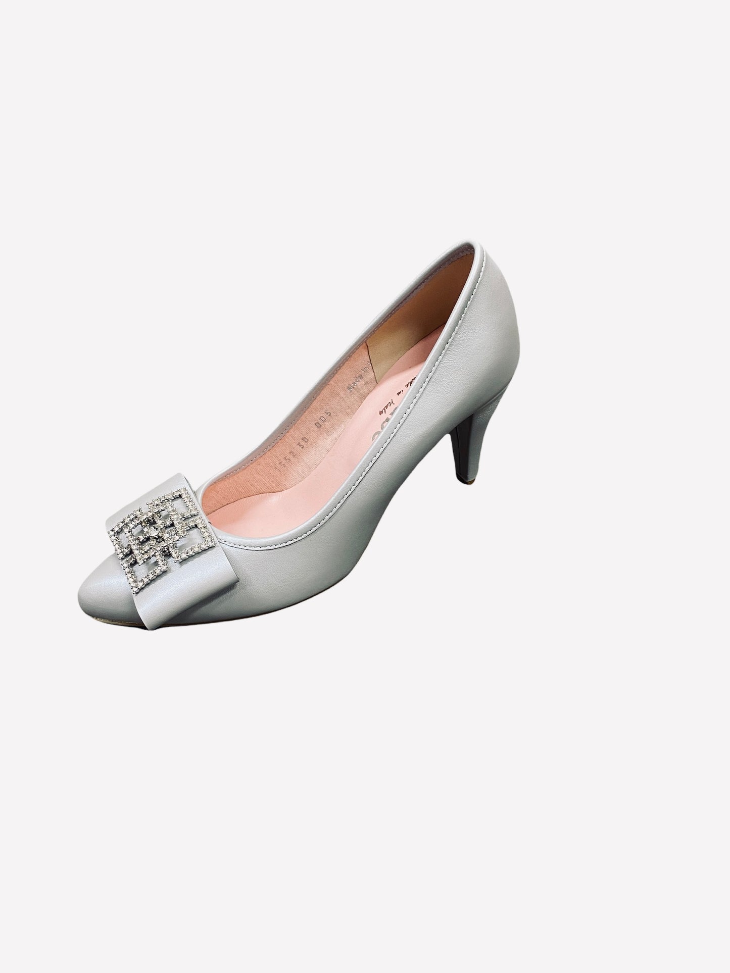 Le babe silver grey leather pumps - Melissakshoes