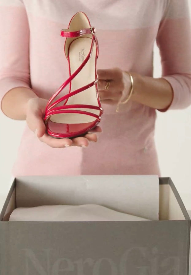 NeroGiardini red patent sandal - Melissakshoes