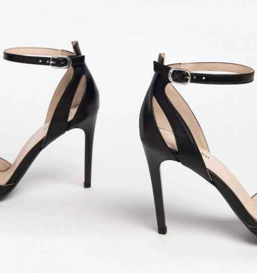 NeroGiardini black leather sandal - Melissakshoes
