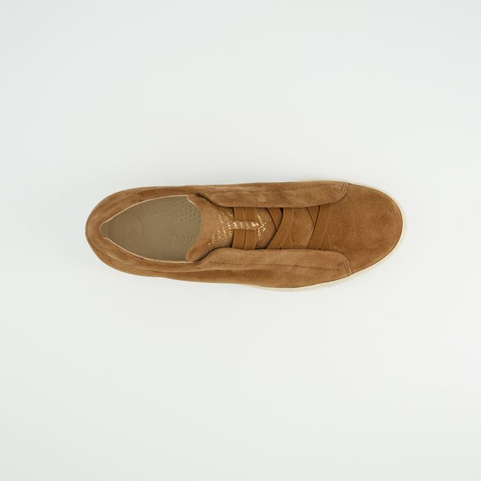 Paul Green tan suede slip on sneakers - Melissakshoes