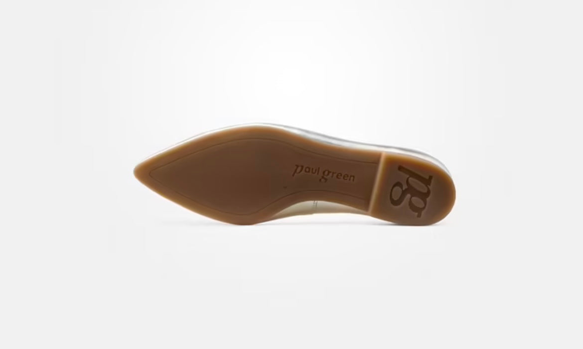 Paul Green gold leather ballerinas