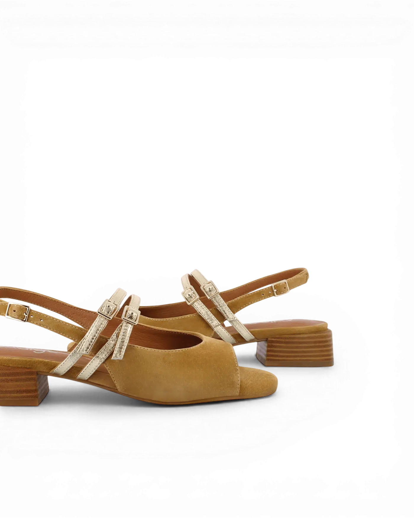 Adige tan and gold sandal - Melissakshoes
