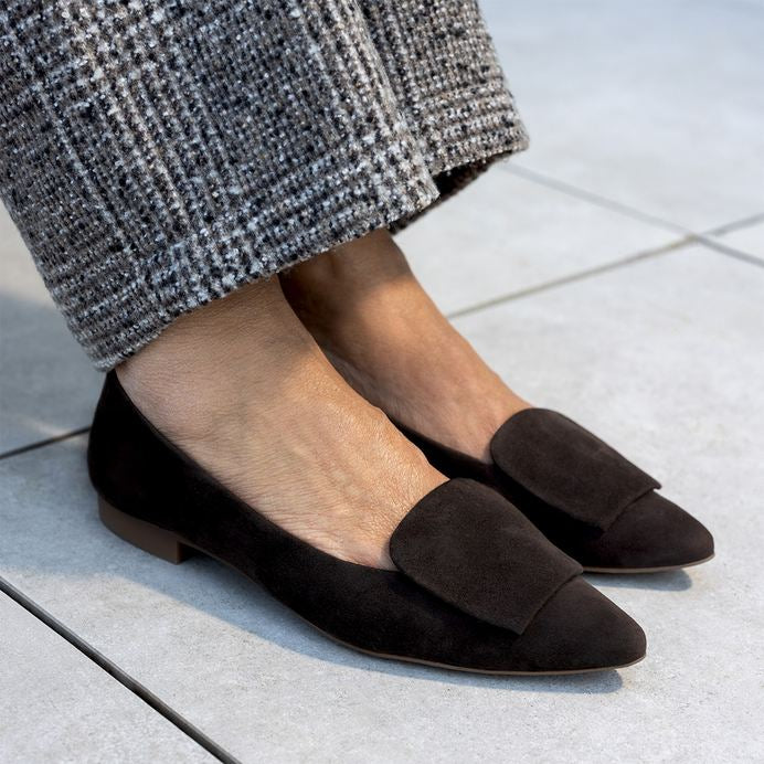 Paul Green brown suede ballerinas