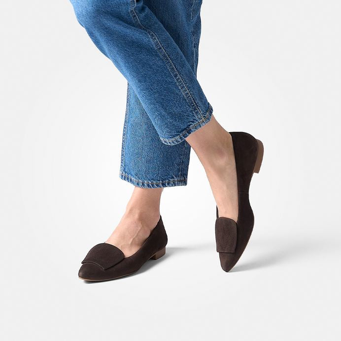 Paul Green brown suede ballerinas