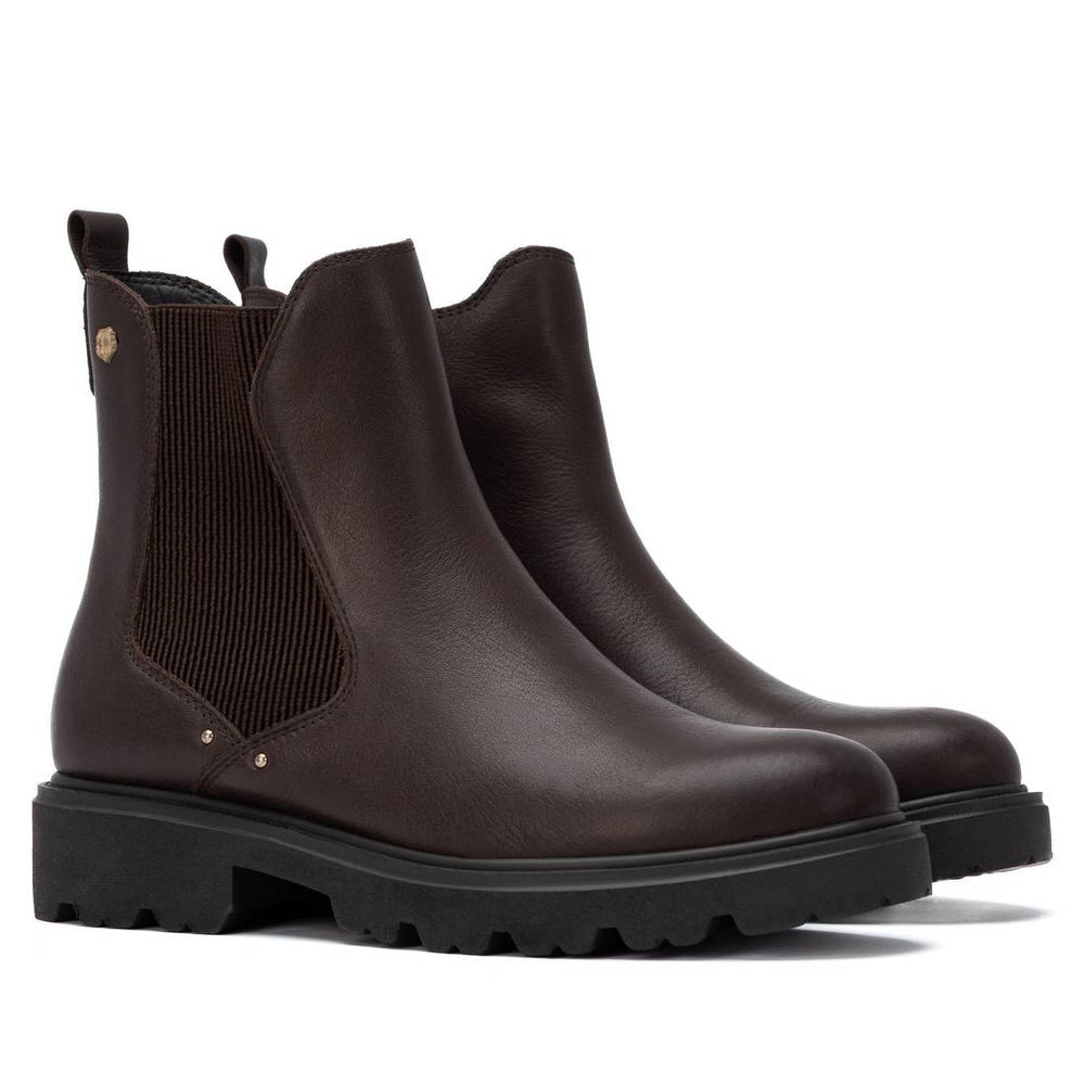Carmela brown leather ankle boots
