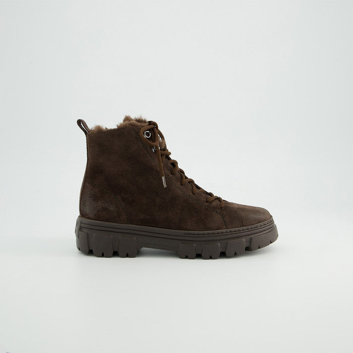 Paul Green dark brown suede ankle boots