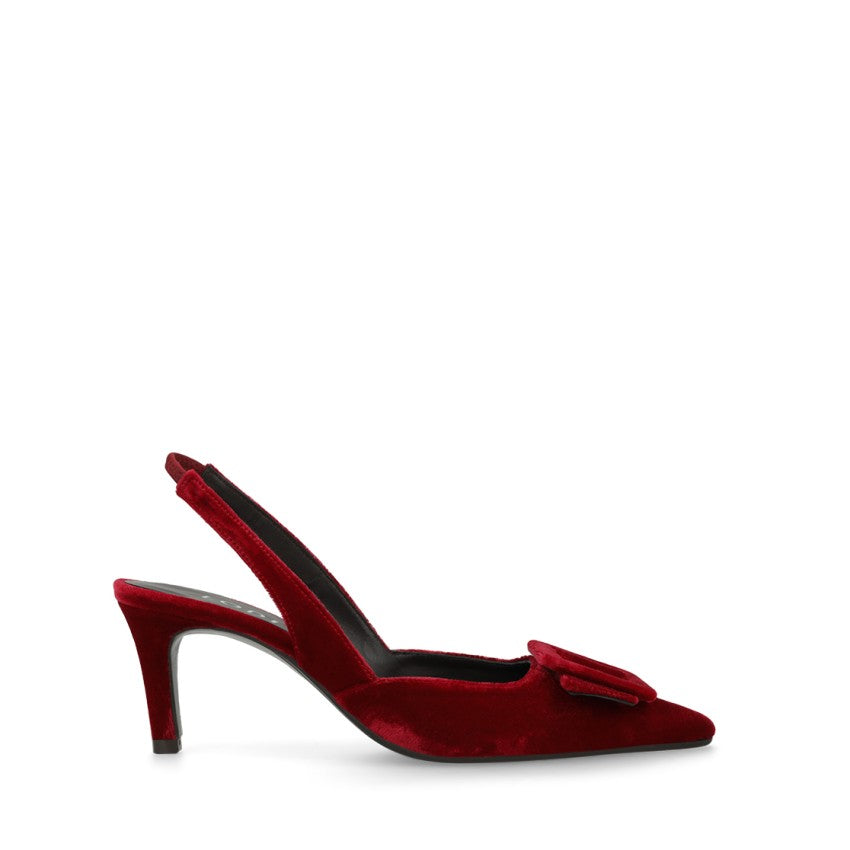 Lodi red velvet slingbacks