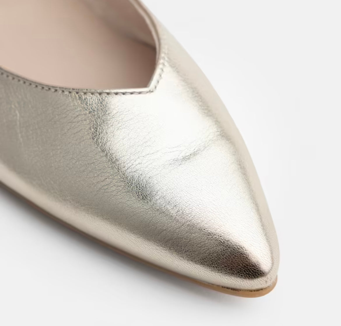 Paul Green gold leather ballerinas
