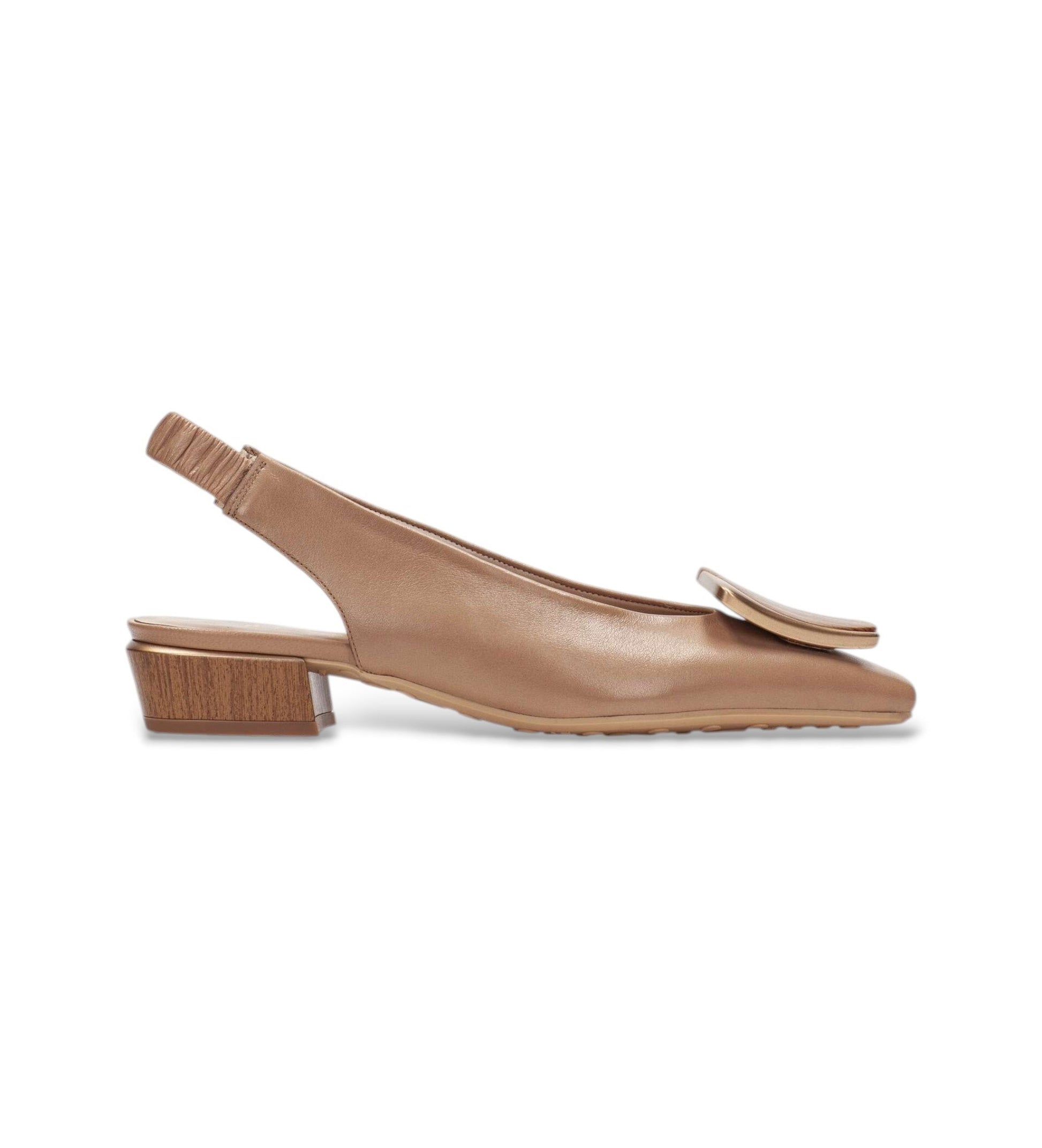 Hispanitas almond leather slingback shoe - Melissakshoes