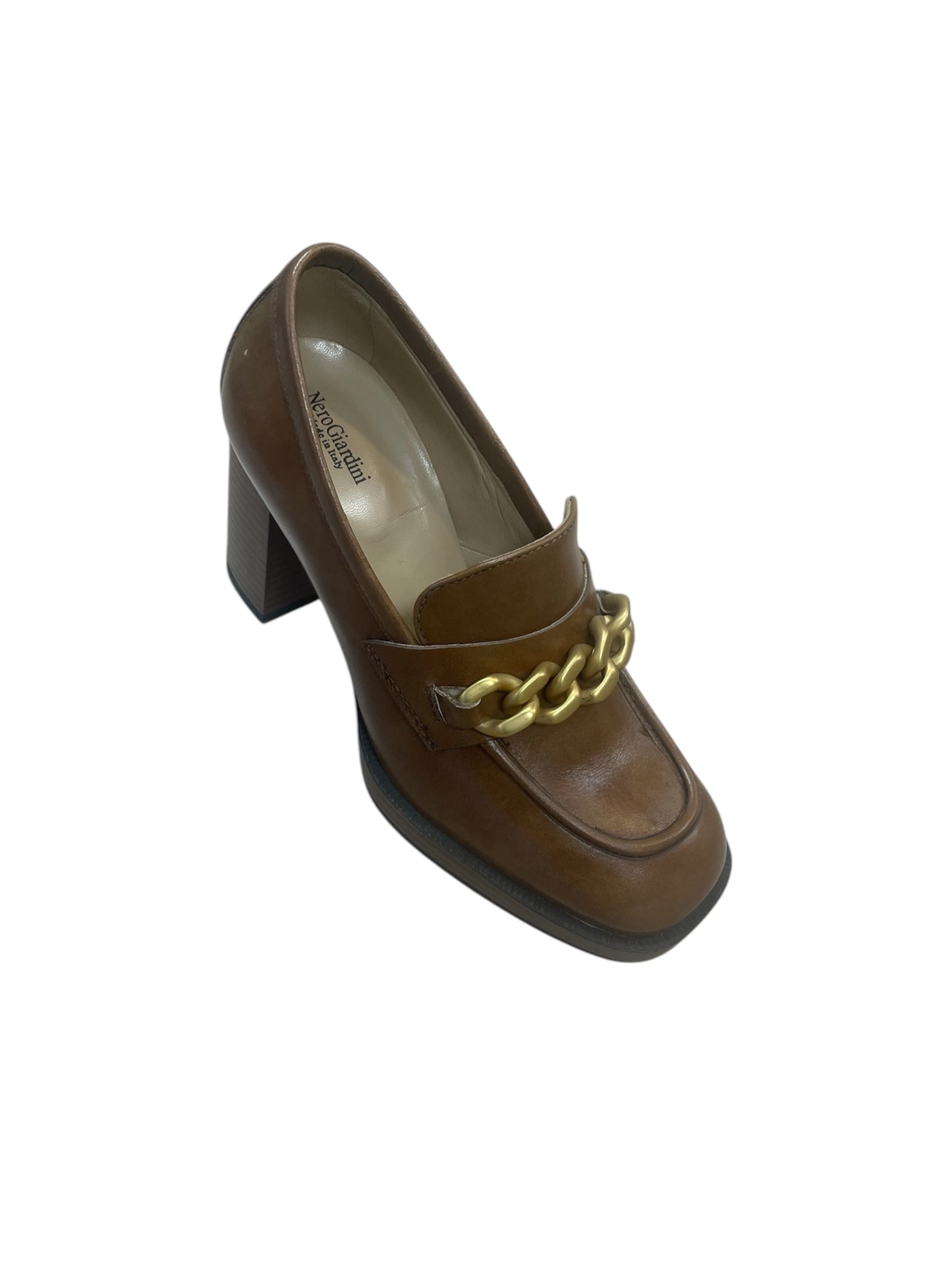 Neeogiardini tan leather shoes