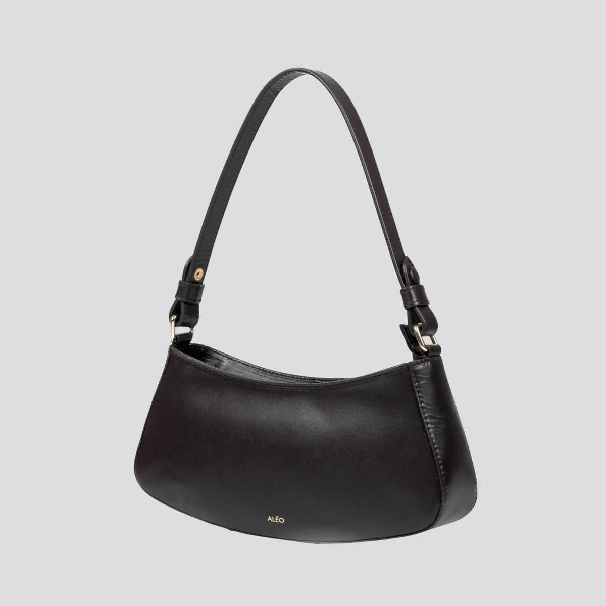 Alēo black leather shoulder bag - Melissakshoes