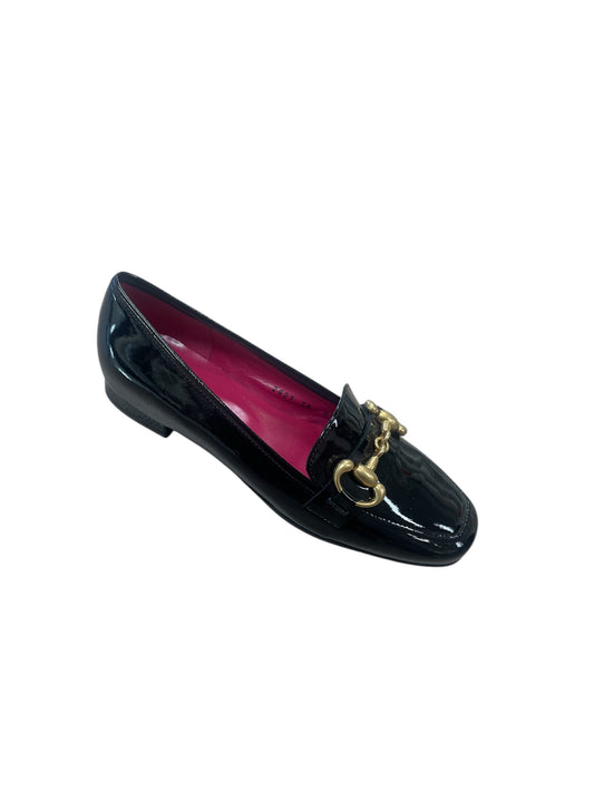 Le Babe black patent leather ballerina shoes