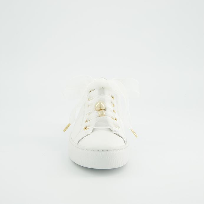 Paul Green white leather sneakers - Melissakshoes