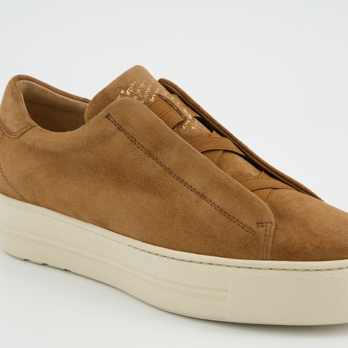 Paul Green tan suede slip on sneakers - Melissakshoes
