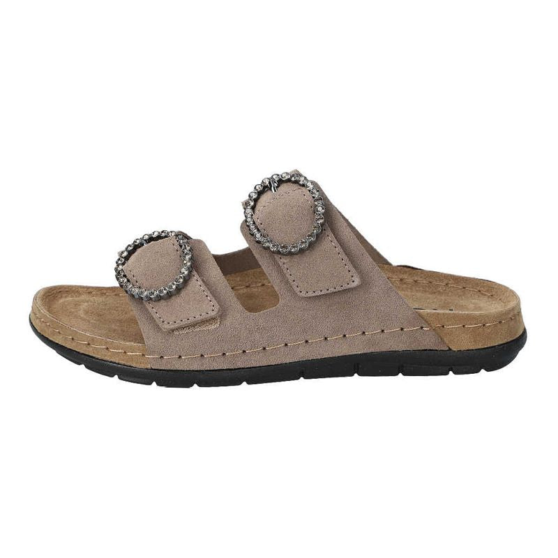 Rohde grey suede mules