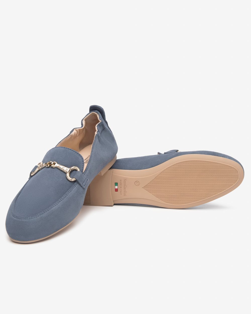 NeroGiardini blue suede loafers - Melissakshoes