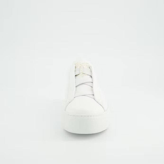 Paul Green white leather slip on sneakers - Melissakshoes