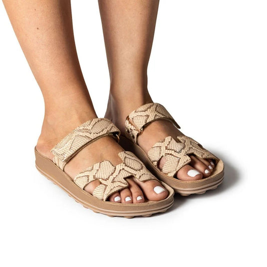 Fantasy BIANCA rose gold snake print sandal