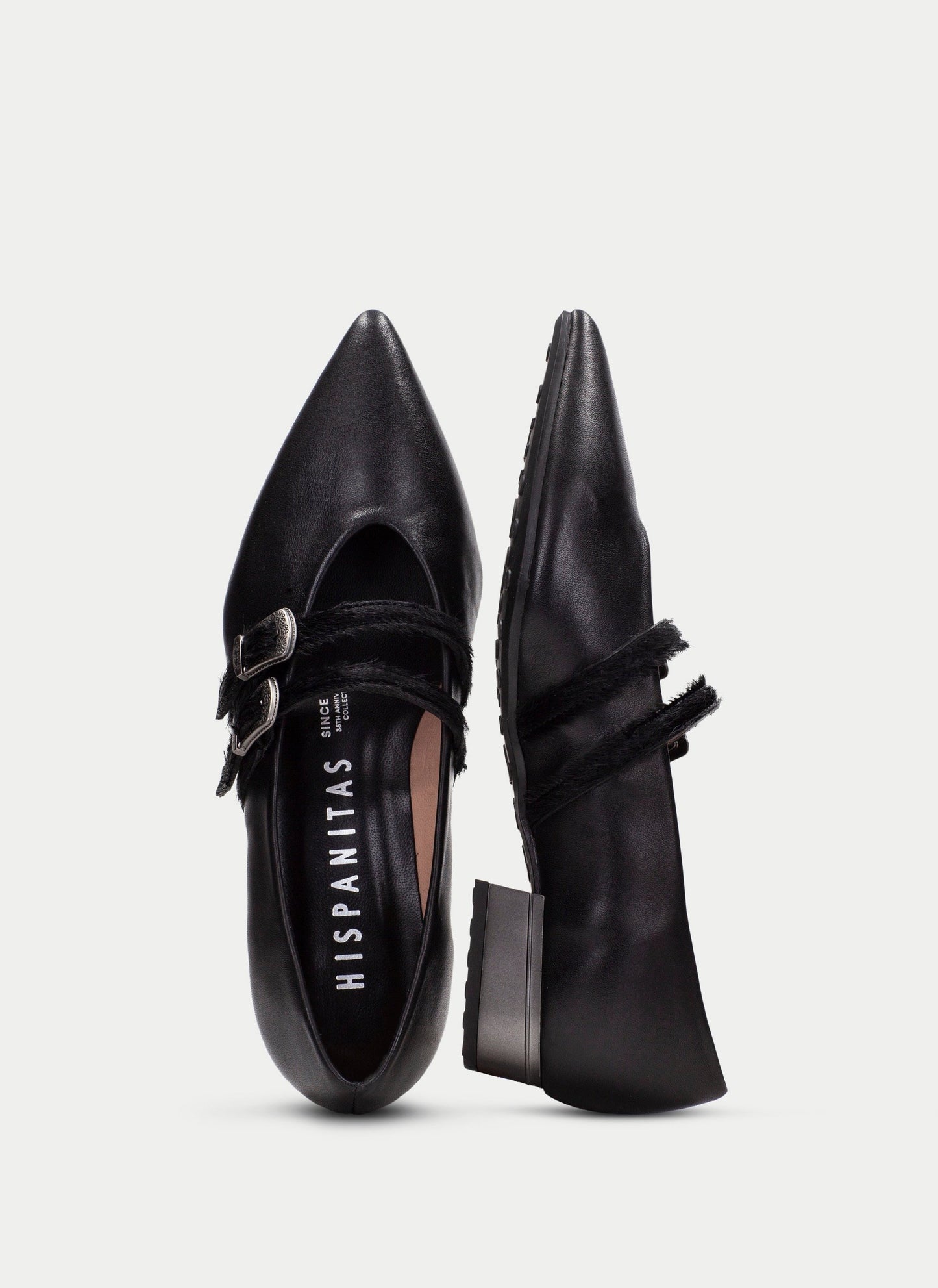 Hispanitas black strappy ballet flat