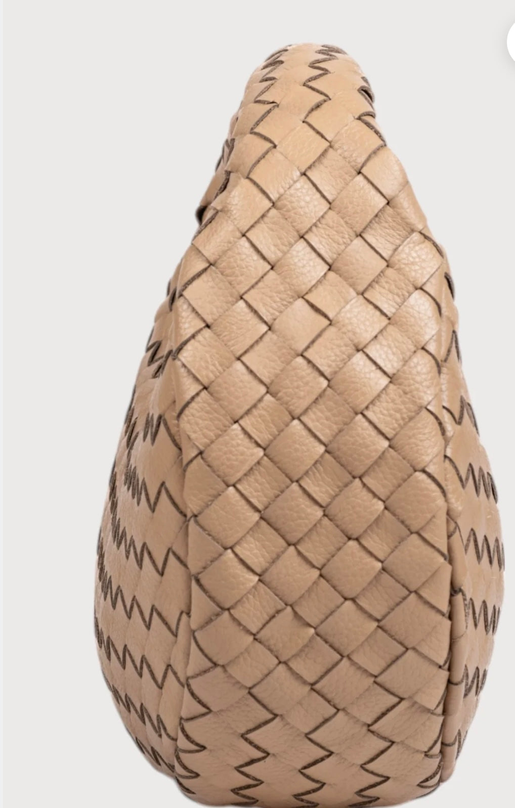 Alēo mini taupe leather handbag
