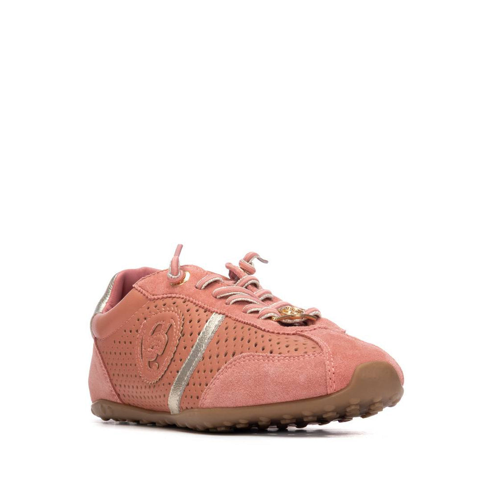 Carmela dusty pink and gold suede sneakers - Melissakshoes