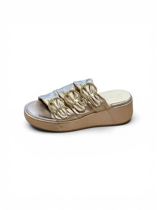 Marco Marco metallic gold leather sandals