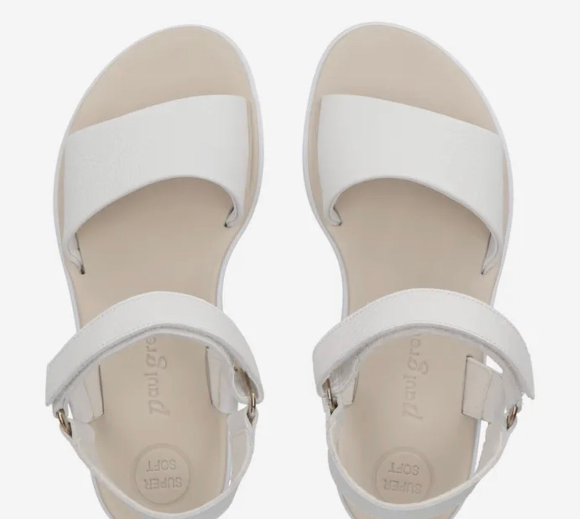Paul Green super soft white leather sandal