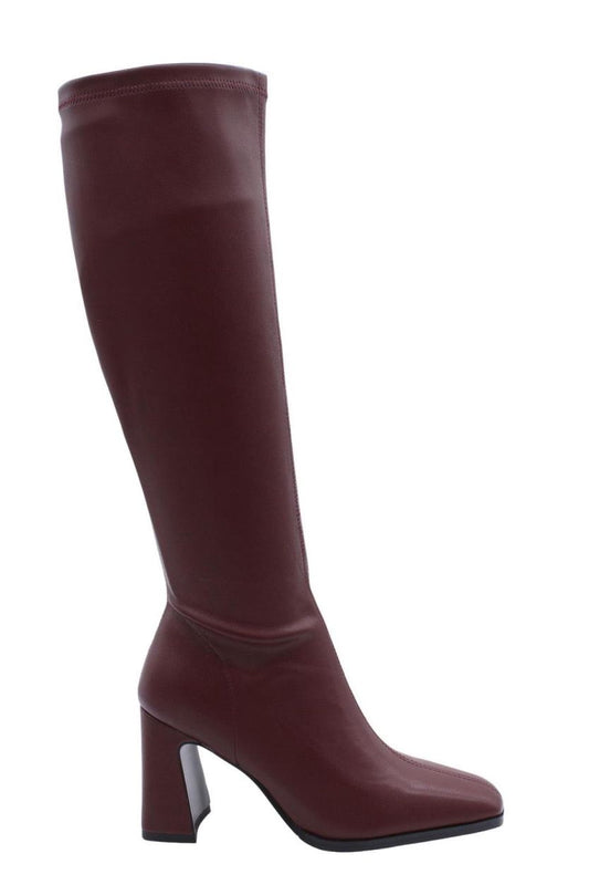Pedro Anton burgundy leather knee high boot