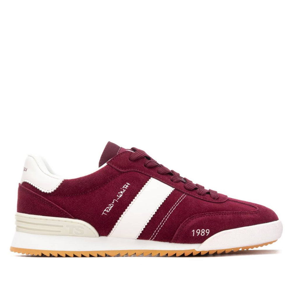 Teddy Smith burgundy retro sneakers