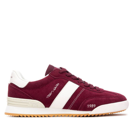 Teddy Smith burgundy retro sneakers