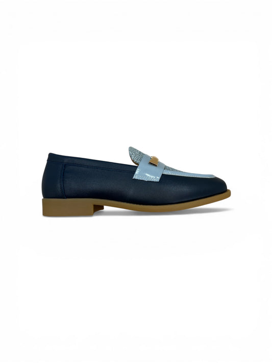 Navy and blue loafers - Melissakshoes
