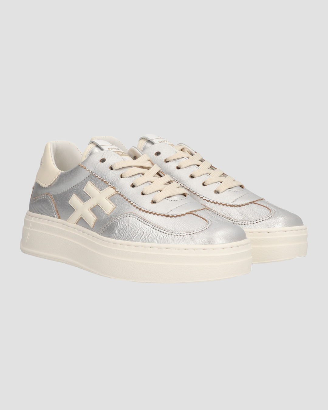 Another Trend  silver platform sneakers