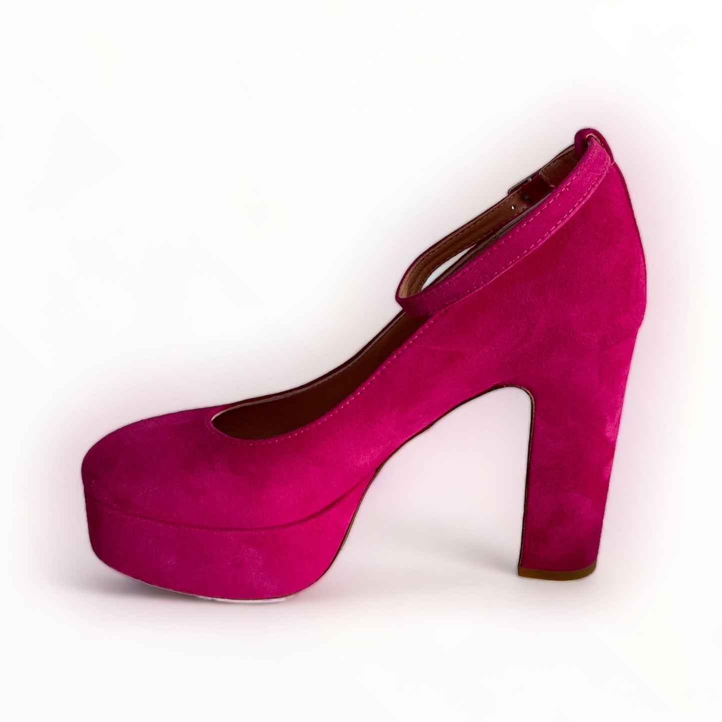 Oxitaly pink suede platform shoes