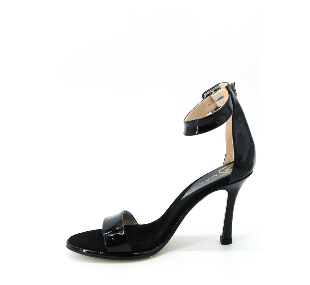 Marian black leather  high heel sandals