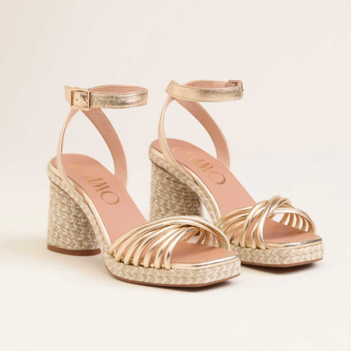 Gaimo gold espadrille sandal