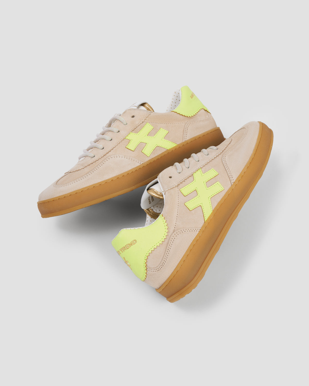 Another Trend beige suede sneakers - Melissakshoes