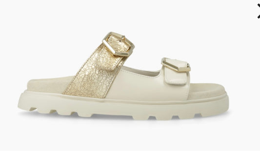 Lodi cream leather sandals