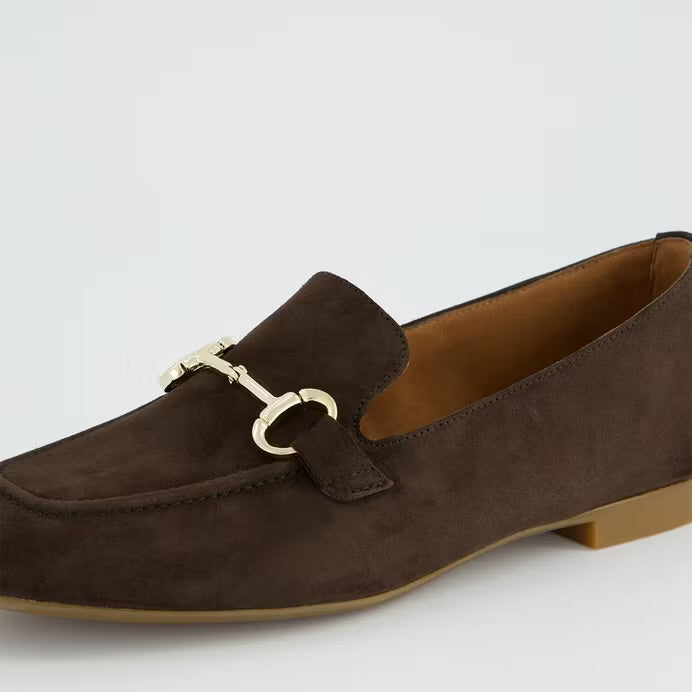 Paul Green Brown suede loafers - Melissakshoes