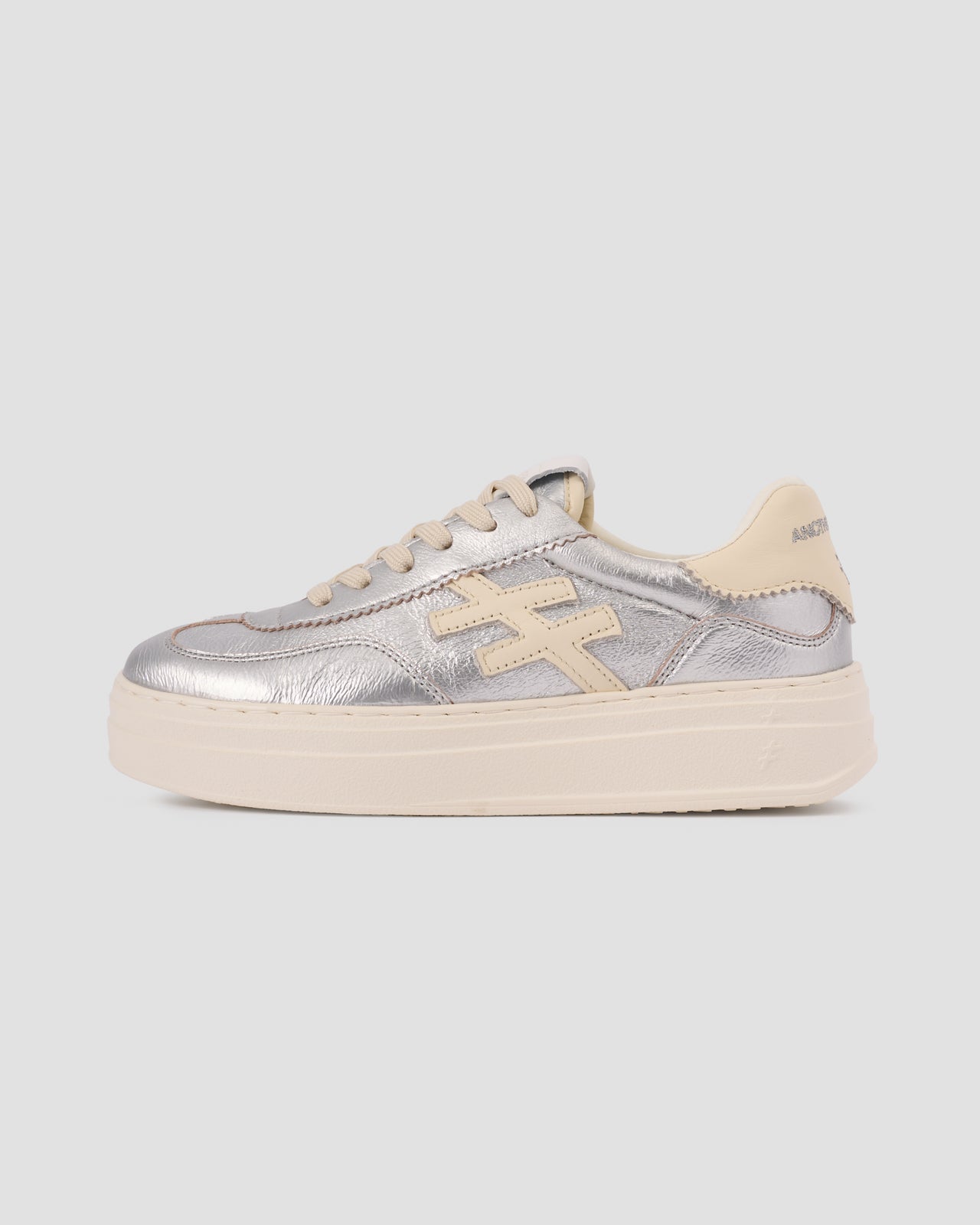 Another Trend  silver platform sneakers