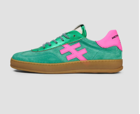 ANOTHER TREND green and pink sneaker